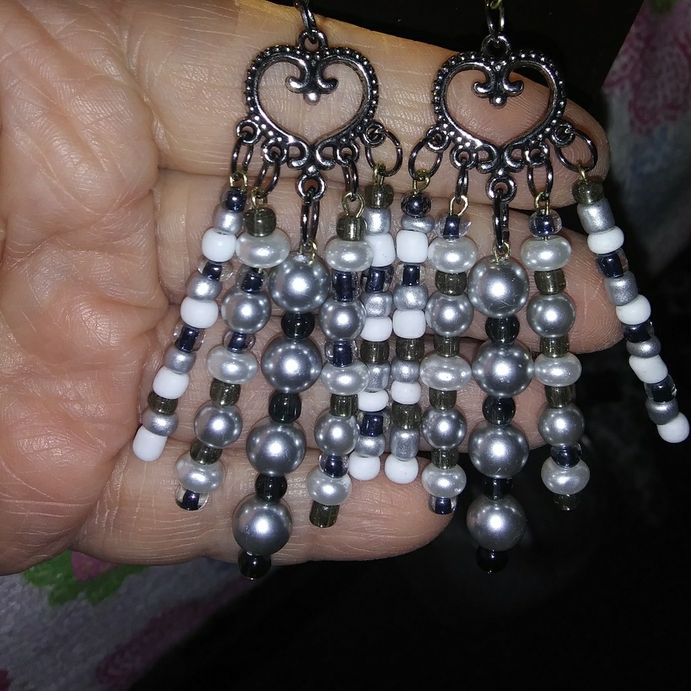 Beautiful earrings for New Year's.